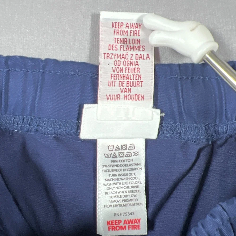 Tommy Bahama Jogger Pants Kids M 7-8 Navy Cotton Stretch Elastic Waistband Taper
